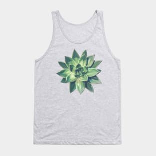 Green Succulent Tank Top